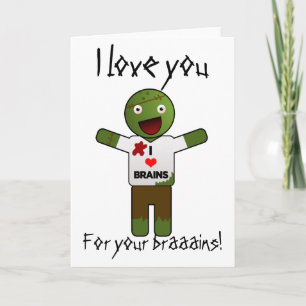 Zombie Lieben Sie für Ihr Gehirn! Karte