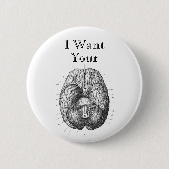 Zombie-Lieferwagen-Linie Knopf Button (Vorderseite)