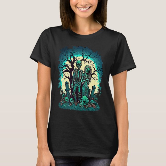 Zombie Love Valentine Horror Monster Halloween Got T-Shirt (Vorderseite)
