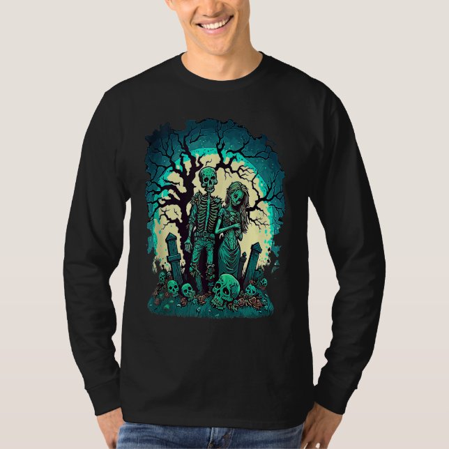 Zombie Love Valentine Horror Monster Halloween Got T-Shirt (Vorderseite)