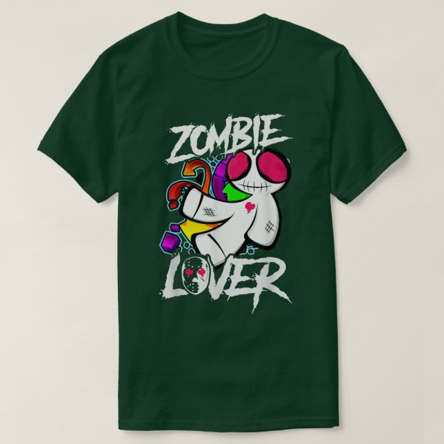 Zombie Lover Beängstigendes Halloween-Kostüm 6934 T-Shirt (Design vorne)