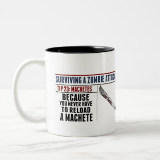 ZOMBIE-MACHETEN-TASSE ZWEIFARBIGE TASSE