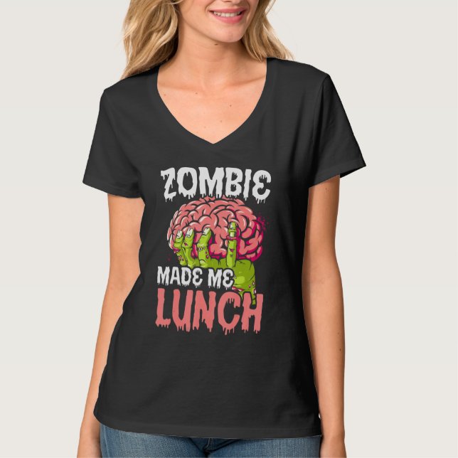 Zombie machte mich zu Halloween-Trick oder Treat Z T-Shirt (Vorderseite)
