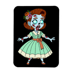 Zombie-Mädchen aus den 1950ern Magnet