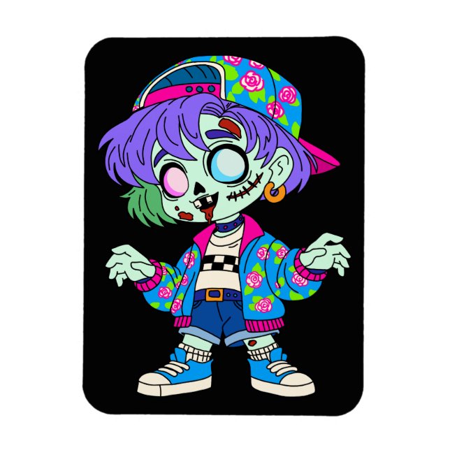 Zombie-Mädchen der 90er Magnet (Vertikal)