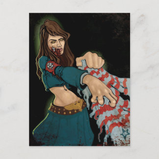 Zombie Mädchen Postkarte
