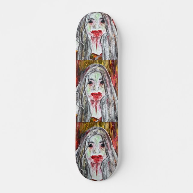 Zombie-Mädchen-Skateboard Skateboard (Vorne)