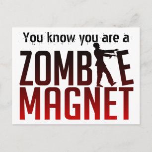 ZOMBIE MAGNET Postkarte, anpassen Postkarte