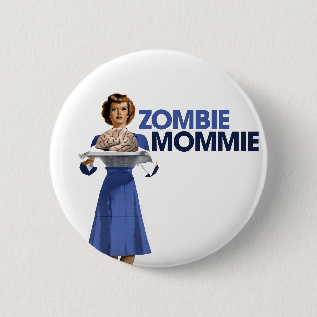 Zombie-Mami Button (Vorderseite)