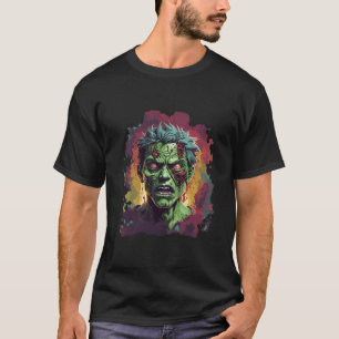 Zombie Man Face Halloween Night Beängstigende Kost T-Shirt