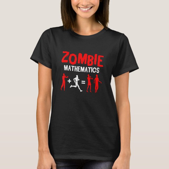 Zombie Mathematics Halloween-Party Trick or Tree T-Shirt (Vorderseite)