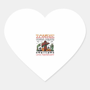 Zombie Menschliche Organe Lebertransplantation Hal Herz-Aufkleber