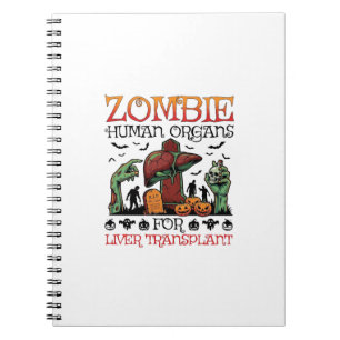 Zombie Menschliche Organe Lebertransplantation Hal Notizblock