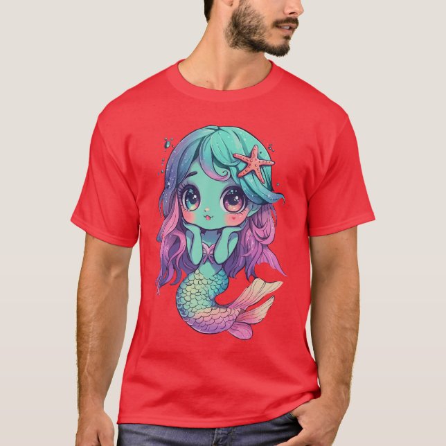 Zombie Mermaid Halloween Costume Spooky Trick Or T T-Shirt (Vorderseite)