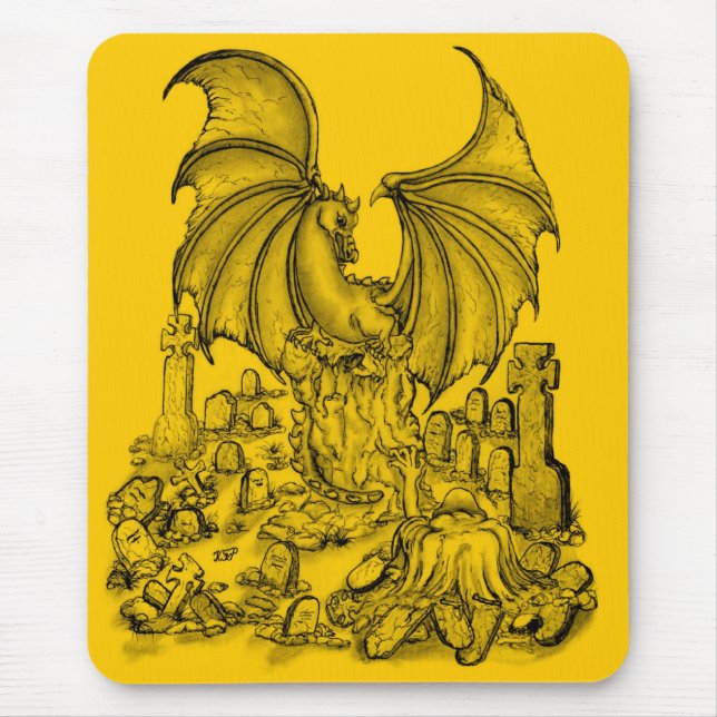 Zombie mit Drache Mousepad (Vorne)