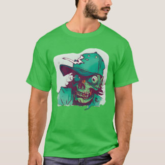 Zombie mit Hut Mädchen T-Shirt