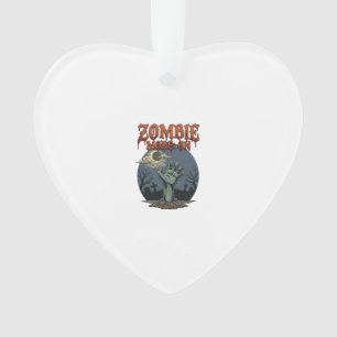 Zombie-Modus Halloween-Hand-Mond-Friedhof_1 Ornament