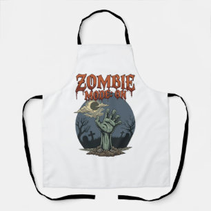 Zombie-Modus Halloween-Hand-Mond-Friedhof_1 Schürze