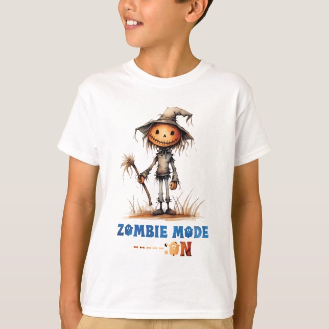 Zombie-Modus: Zu Halloween T-Shirt (Vorderseite)