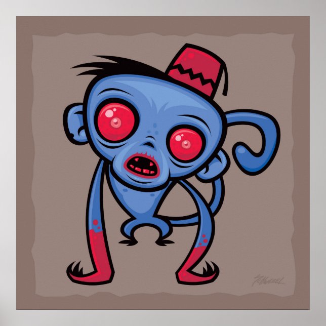 Zombie Monkey Poster (Vorne)