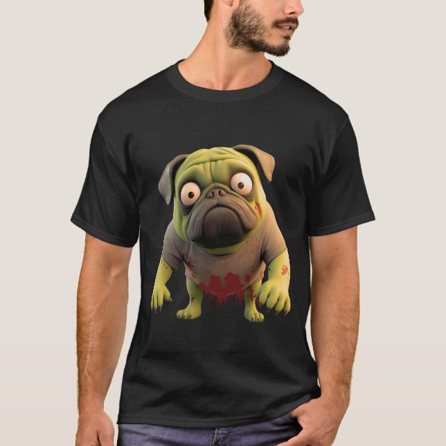 Zombie Mops 3D Pop-Out Halloween-T - Shirt (Vorderseite)