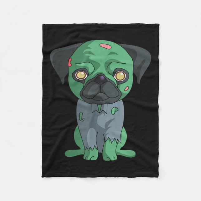 Zombie-Mops Fleecedecke (Vorderseite)