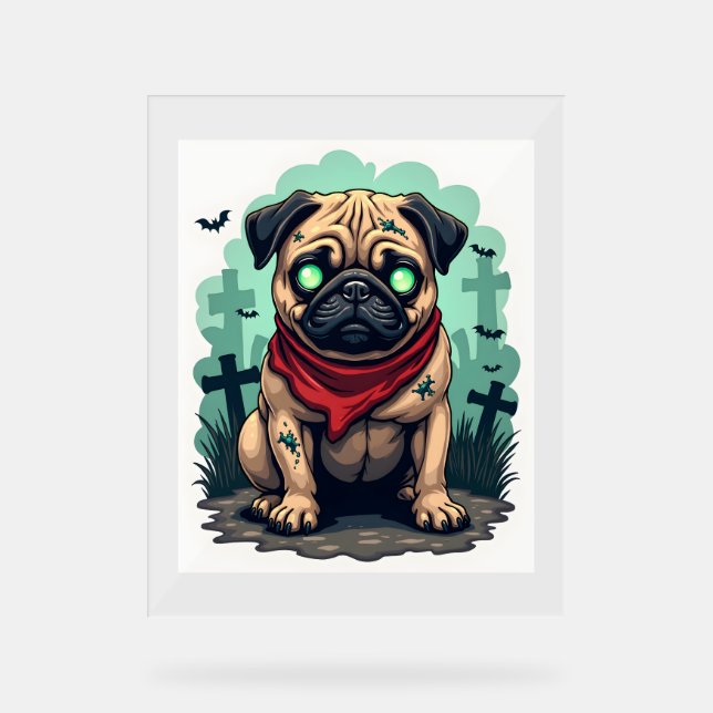 Zombie Mops Parade Acrylschild (Vorderseite)