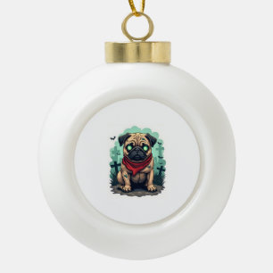 Zombie-Mops-Parade Keramik Kugel-Ornament