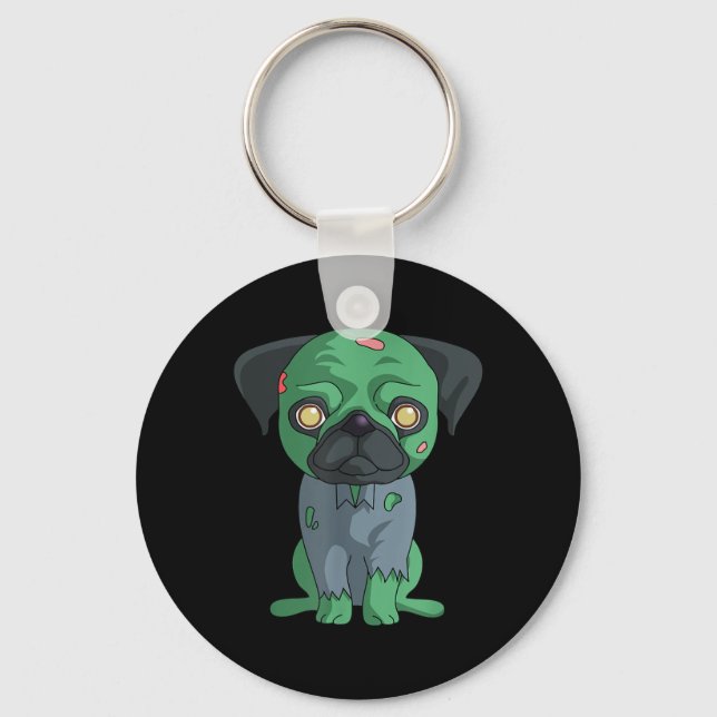 Zombie-Mops Schlüsselanhänger (Vorderseite)