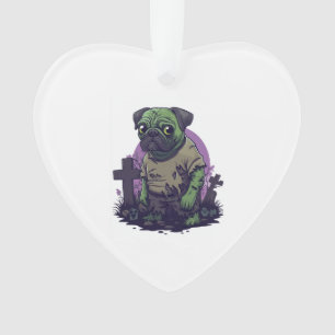 Zombie-Mops � Untoter lustiger Halloween-Hund Ornament
