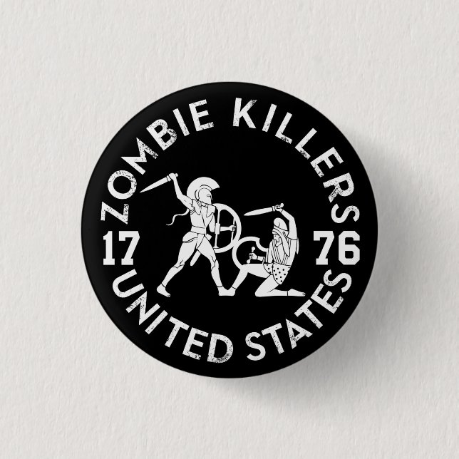Zombie-Mörder 1776 Button (Vorderseite)