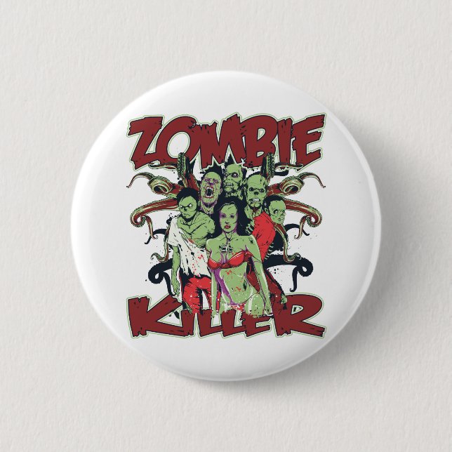 Zombie-Mörder Button (Vorderseite)