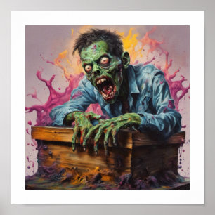 Zombie Mugshot Halloween Poster