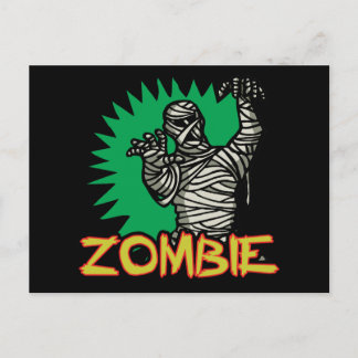 Zombie Mummy Postcard Postkarte