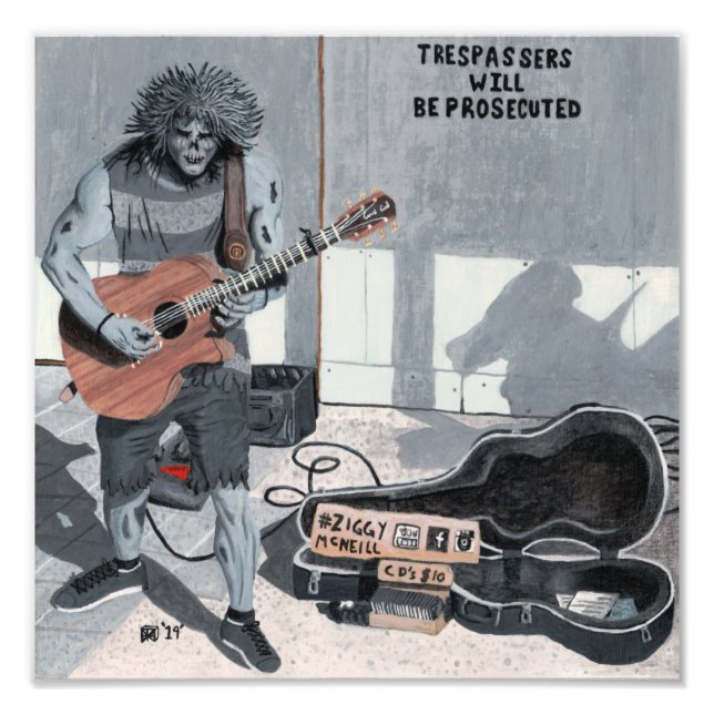 Zombie Musician Metal Music Fantasy Foto Print (Vorne)