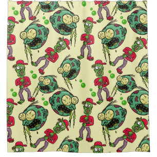 Zombie-Muster Duschvorhang