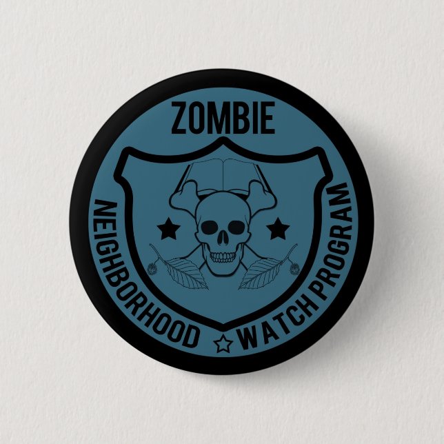 Zombie-Nachbarschaftswache Button (Vorderseite)