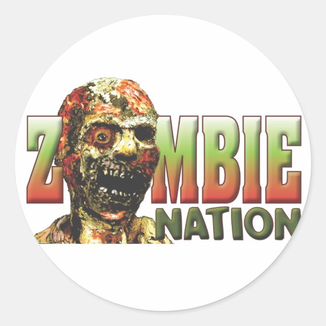 Zombie Nation Runder Aufkleber (Vorderseite)