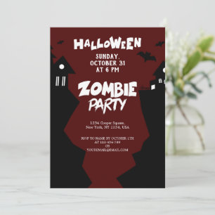 Zombie Night Party, Halloween Celebration Oktober Einladung
