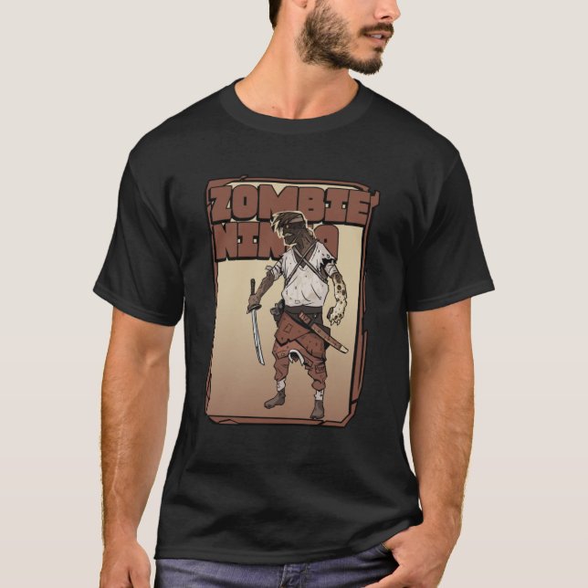 Zombie Ninja Originalfigur T-Shirt (Vorderseite)