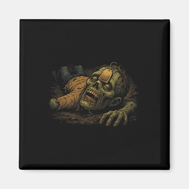 Zombie-Npc-Teag - Lustiger-Tea-G-Gamer-Meme-Hallow Magnet (Vorne)