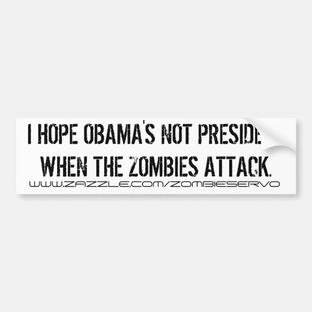 ZOMBIE OBAMA AUTOAUFKLEBER (Vorne)
