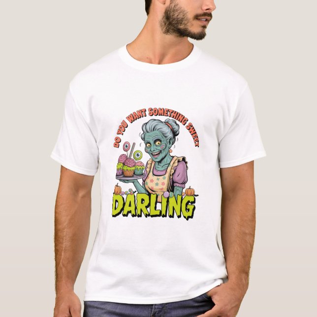Zombie Oma - Sweet Halloween Darling T-Shirt (Vorderseite)