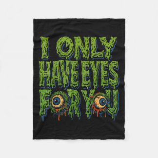 Zombie “only Eyes For You” Horror Valentine Creepy Fleecedecke