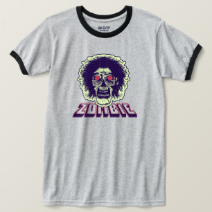 ZOMBIE Orange Eyes Green Hair T-Shirt
