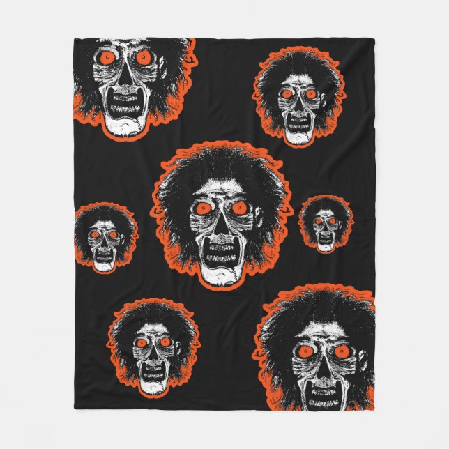 ZOMBIE - Orange Eyes Multi Face Fleece Blanket (Vorderseite)