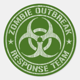 Zombie Outbreak Response Team Army Runder Aufkleber