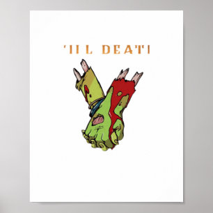 Zombie-Paar Bis Dass Der Tod Uns Scheidet Klassisc Poster