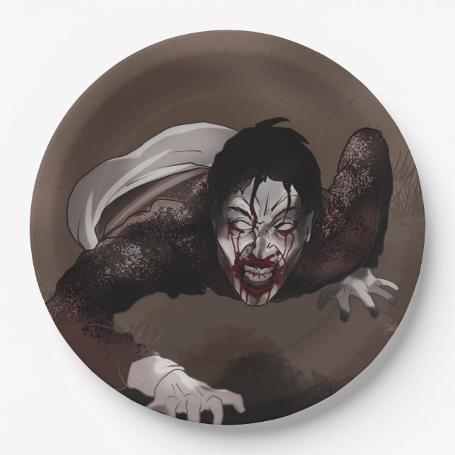 Zombie Pappteller (Vorderseite)