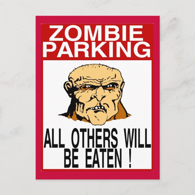 Zombie Parking Postkarte (Vorderseite)